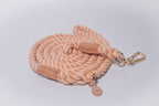 Sundown Peach Velvet Harness Walking Set - with Rope Lead