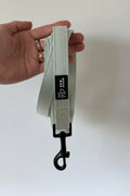 a soft and stylish green herringbone lead from Bew Dogs, suitable for all dogs and everyday dog walks. 