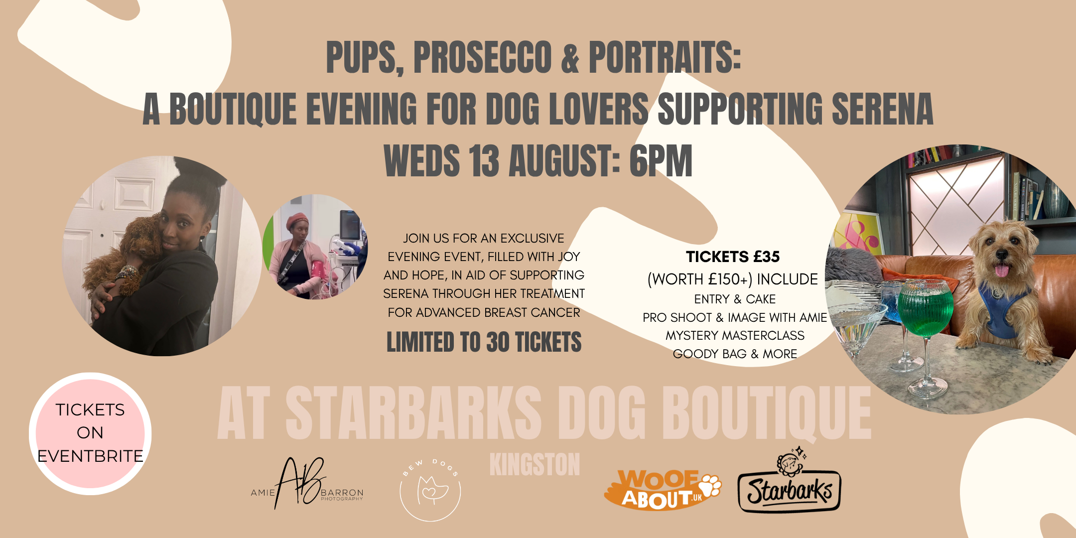 Pups, Prosecco & Portraits: Boutique Evening for Dog Lovers — Limited Tickets Available!
